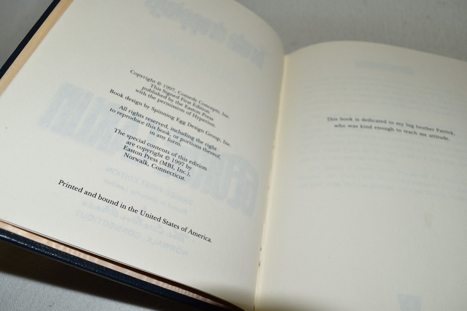 SIGNED Easton Press BRAIN DROPPINGS George Carlin 1ST 78/1100 LEATHER FINE/RARE!