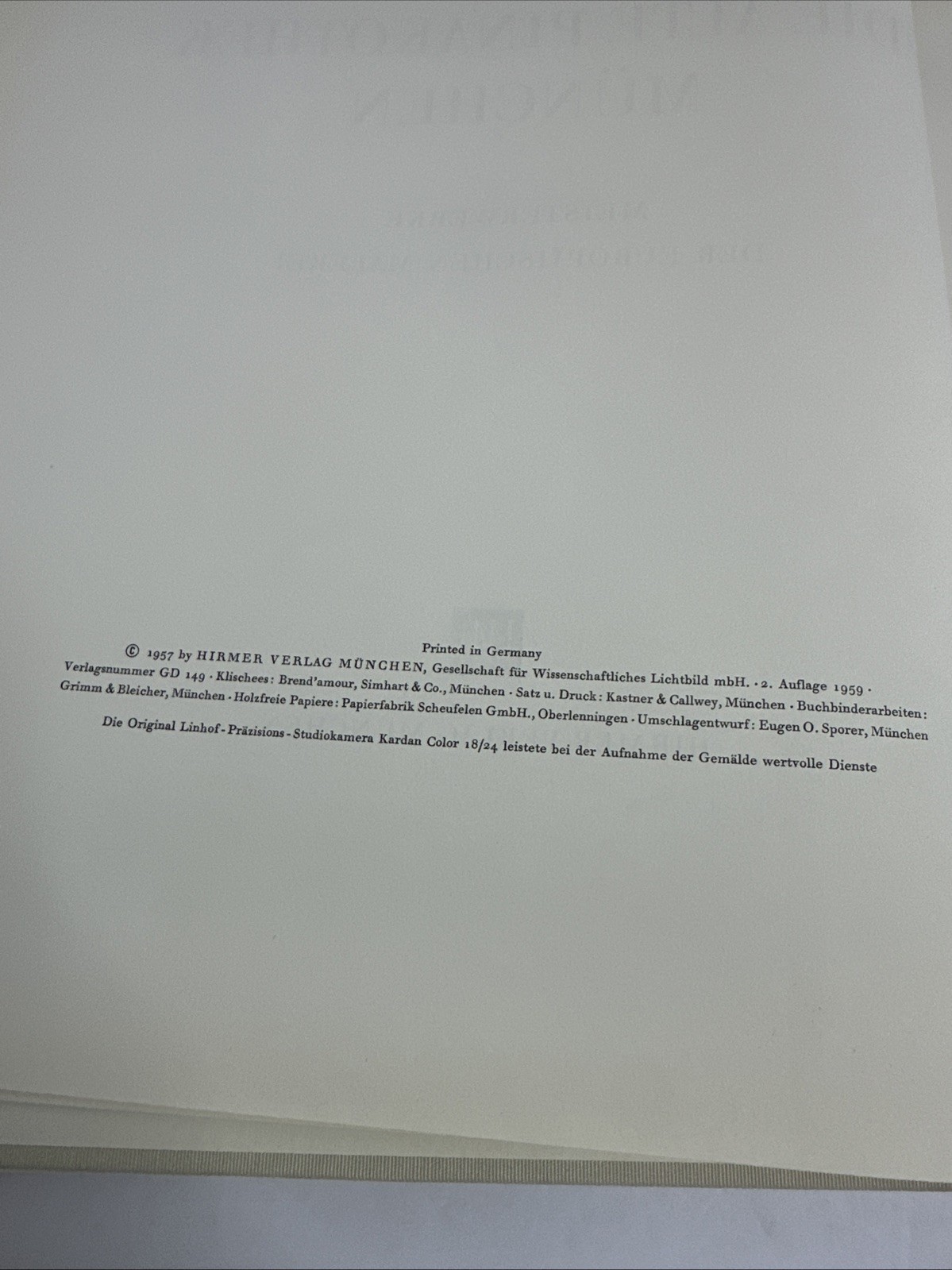 Ernst Buchner-Diealte Pinakothek München By Hirmer Verlag – German Historical