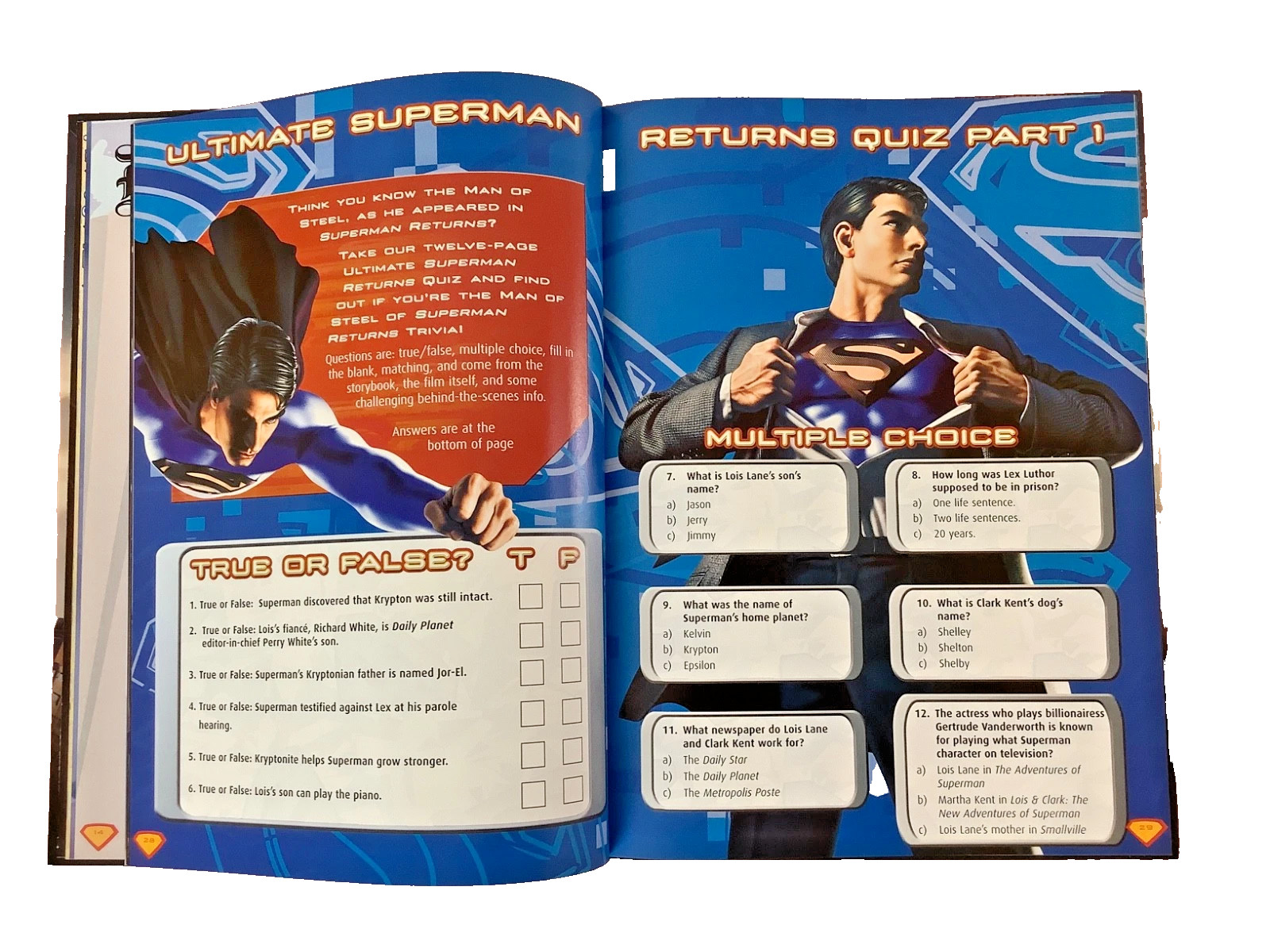Superman Returns Annual 2007 – Exc Condition – Pedigree – Clean, Unused Games
