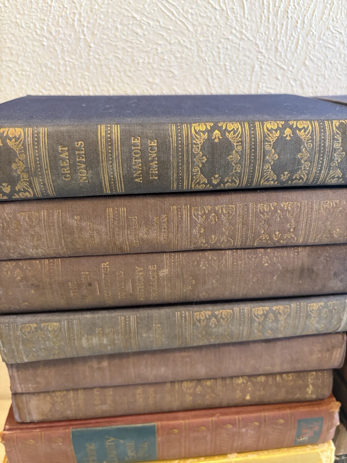 Lot of 19 Vintage Antique Hardcover Books – Mixed Titles Home Decor / Bookshelf