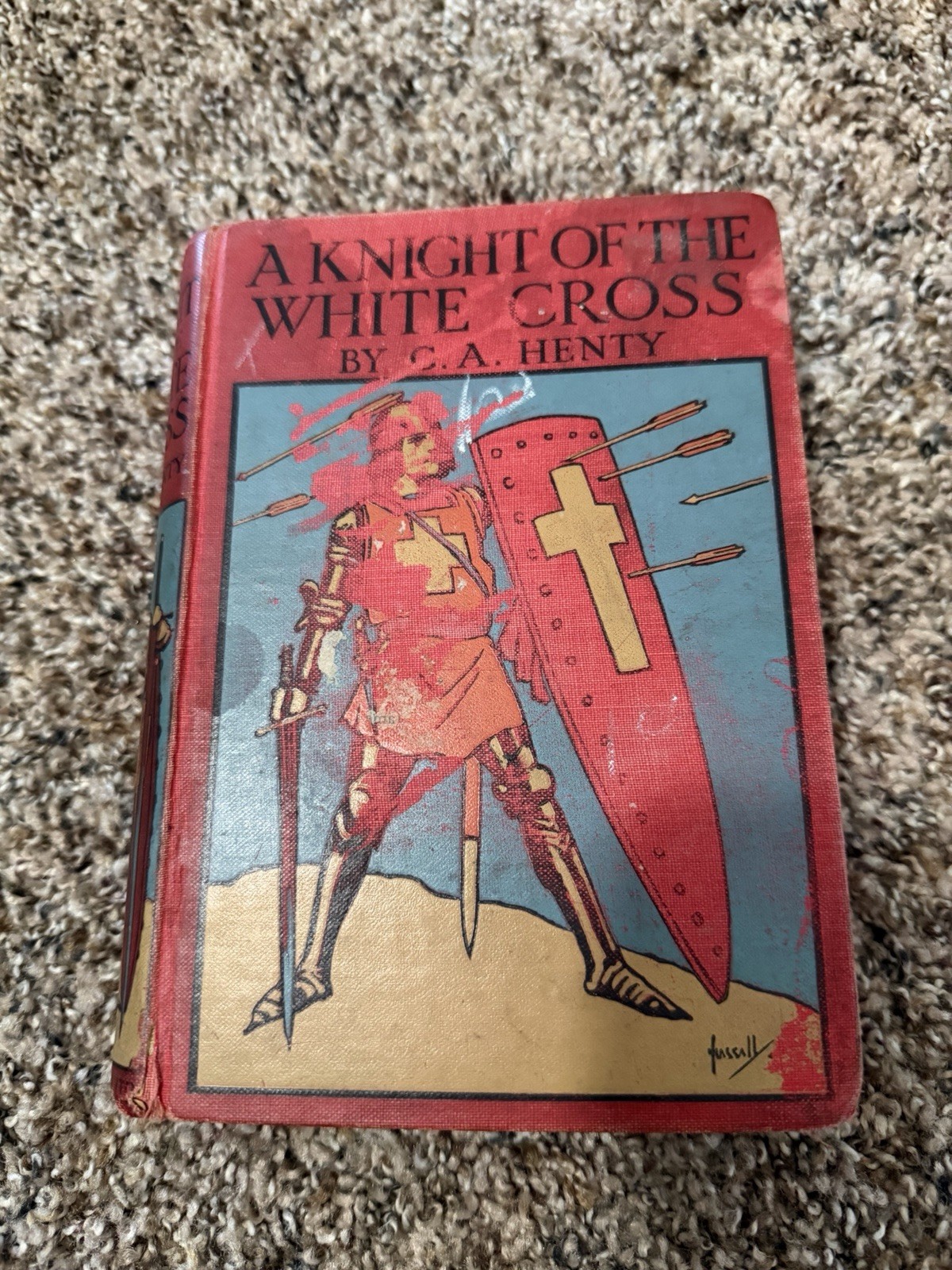 Vintage A Knight of the White Cross G A Henty HC Illustrated Blackie & Son