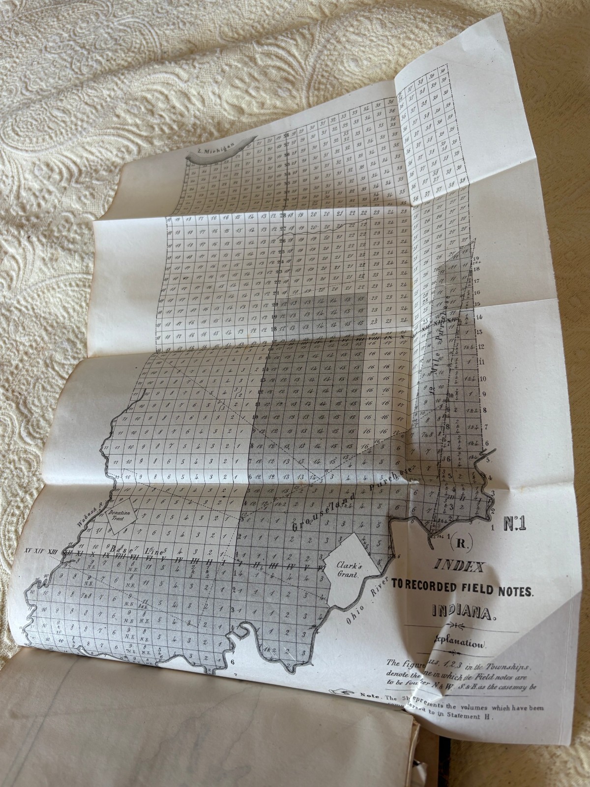 Message of the President part 2 1849 11 fold out maps MI, WI, IL, IN and FL
