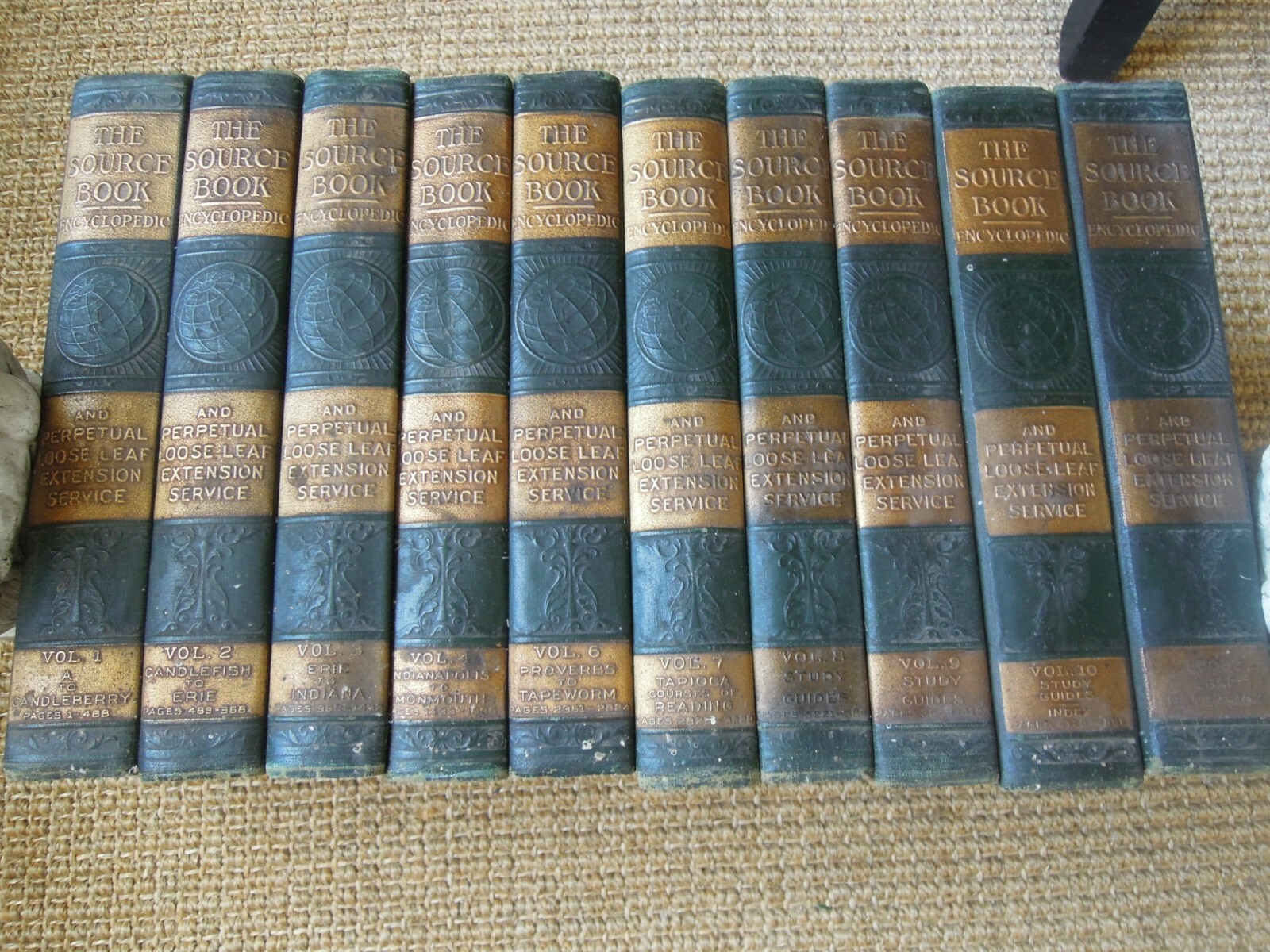 The Source Book- 10 Vol + Loose Leaf Extension, Perpetual Encyclopedia Corp 1926