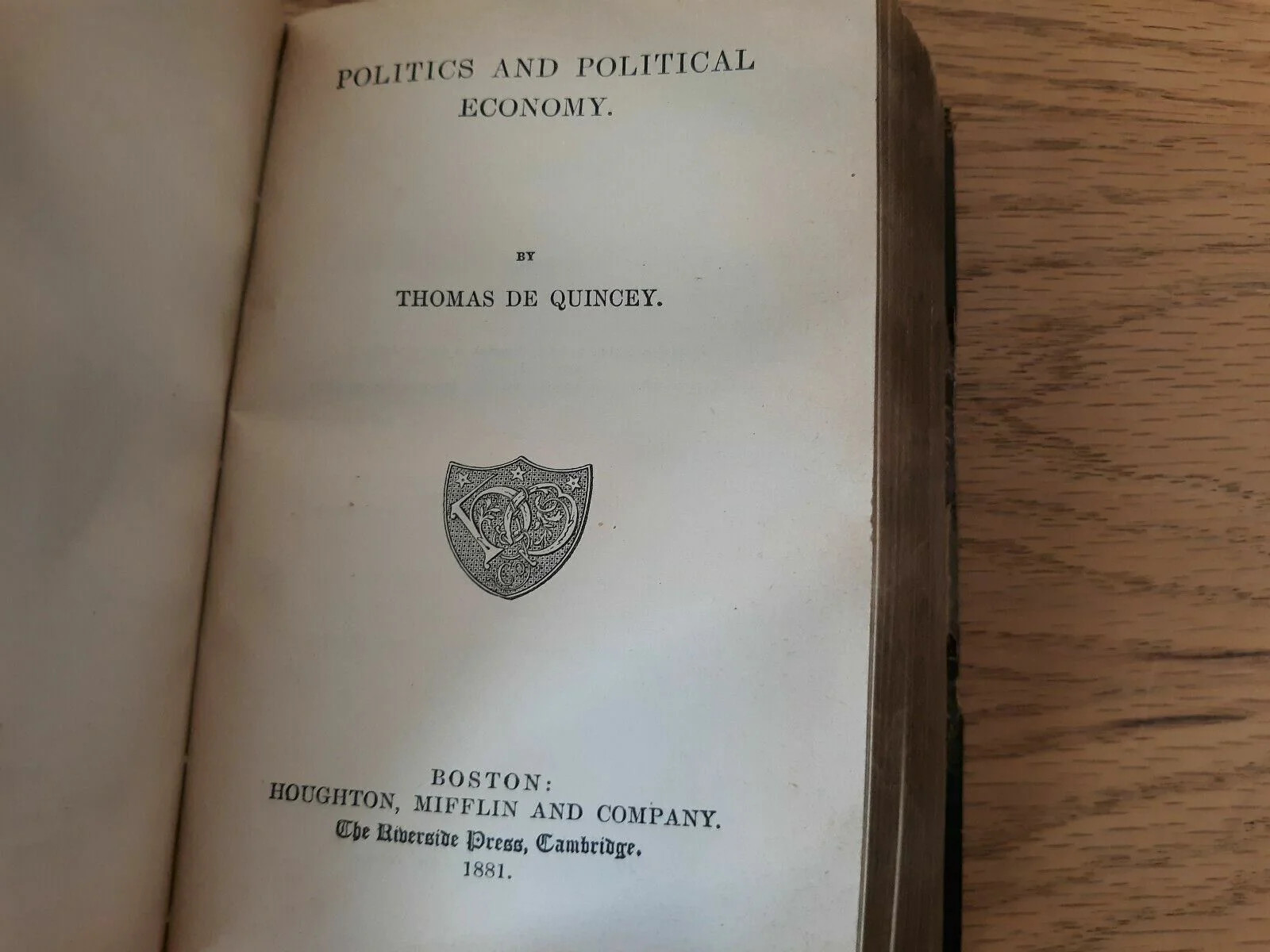 Essays In Philosophy Politics And Political Economy Thomas De Quincey 1881