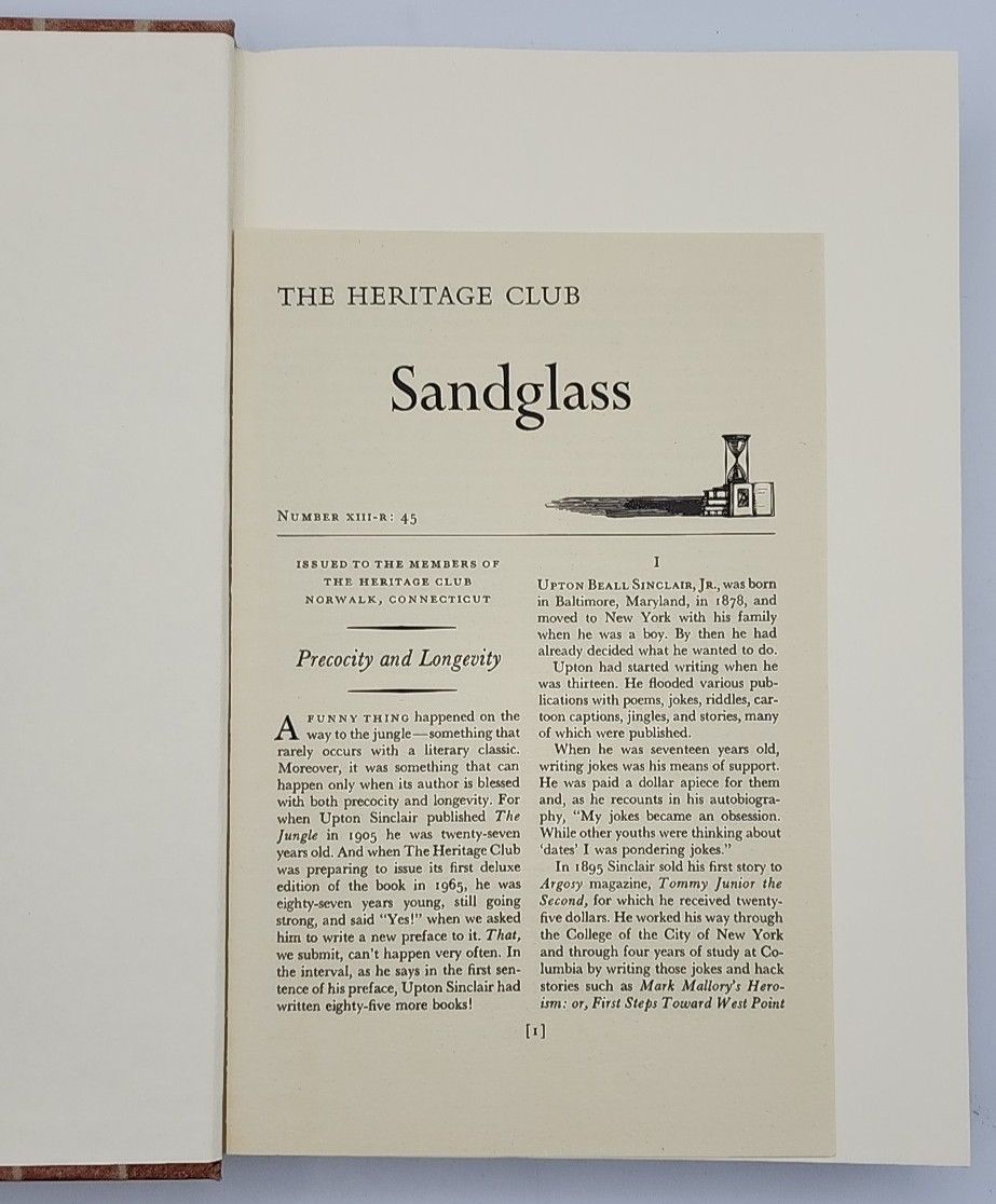 The Jungle by Upton Sinclair – The Heritage Press with Slipcase