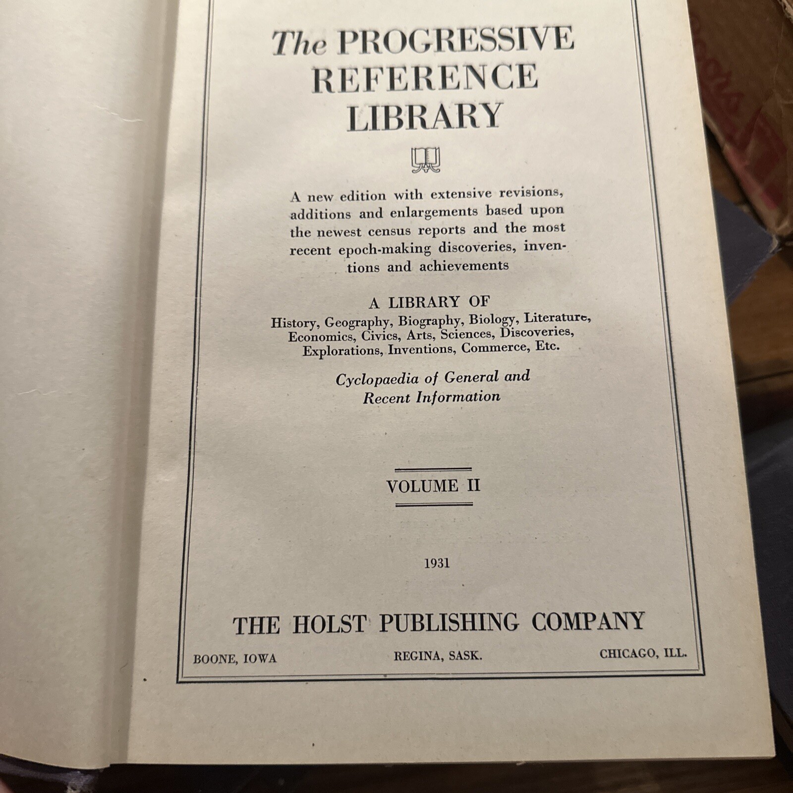 The Progressive Reference Library w/ Loose Leaf Revision Service Vol 2, 3,6, 10