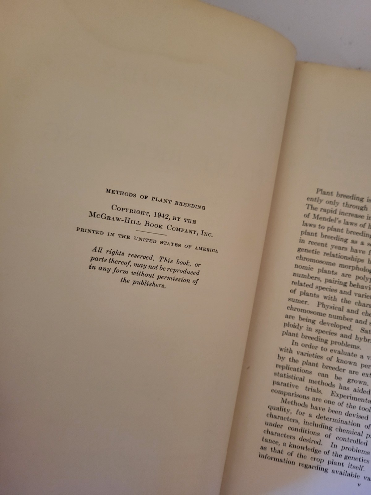 Methods of Plant Breeding by Hayes and Immer- First Edition (1942)