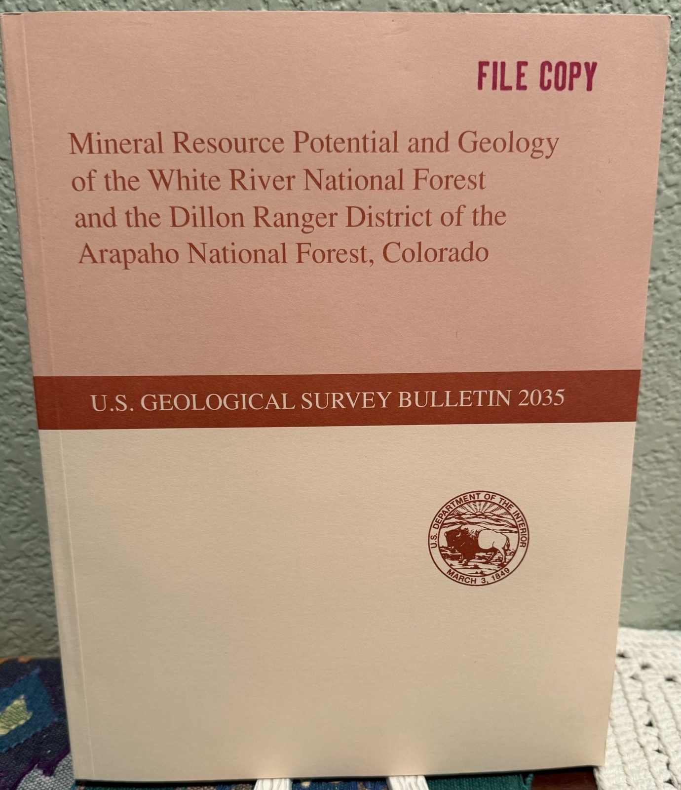Margo I Toth / Mineral Resource Potential and Geology of the White River 1993