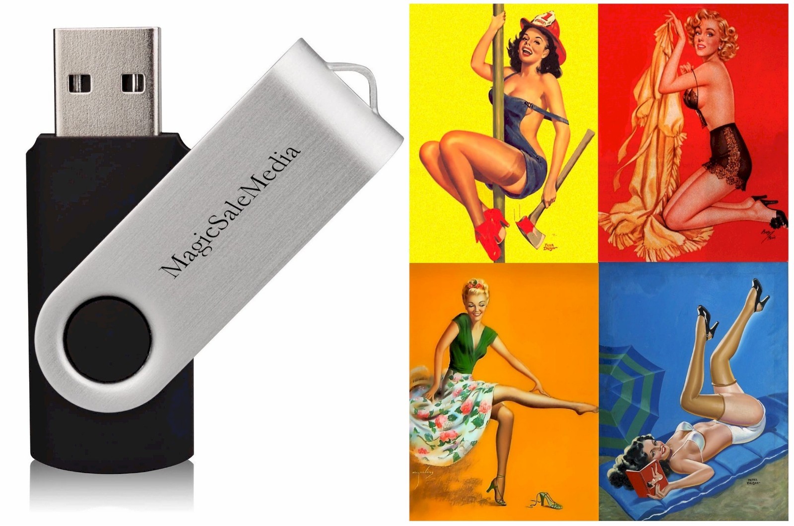 168 Pin Ups – Sexy Saucy Racy Naughty Risque Beautiful Girls Images Vol.1 on USB