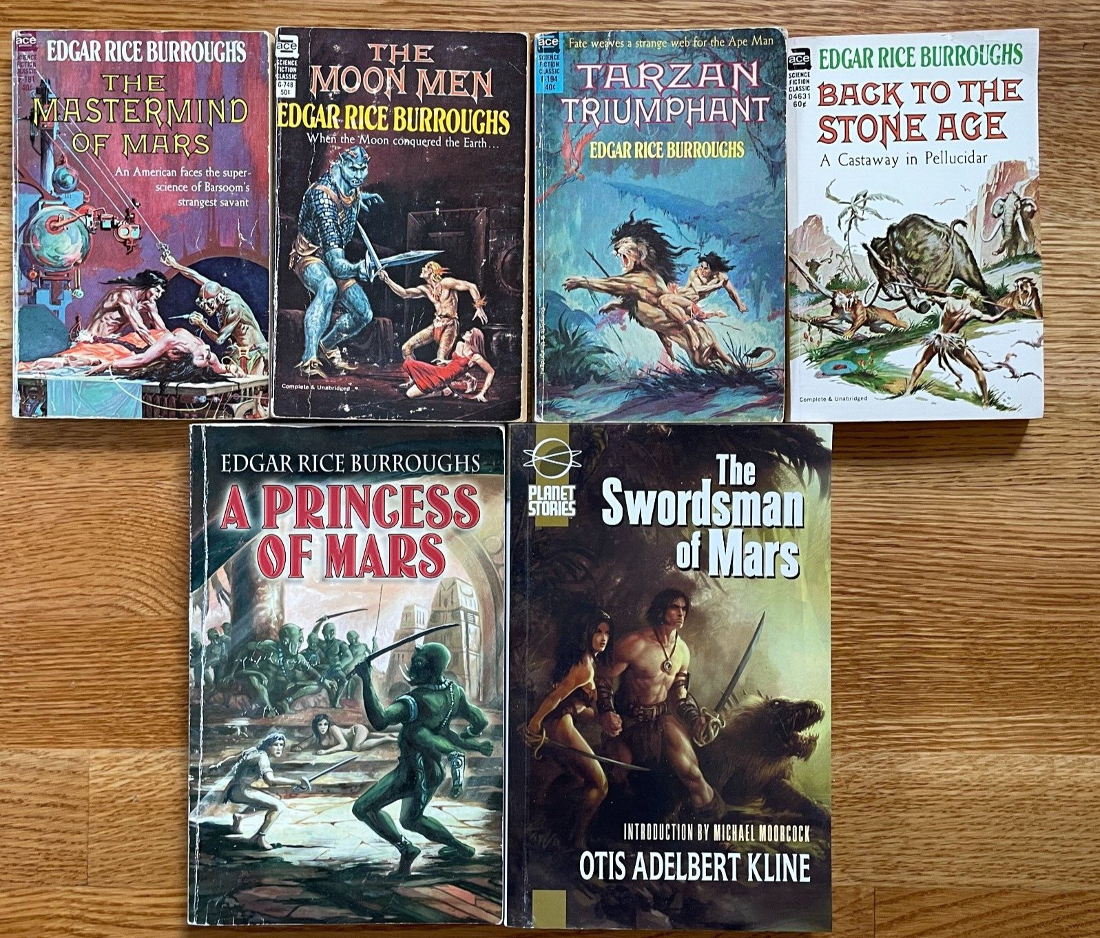 6X Edgar Rice Burroughs ACE F-Series Vintage Tarzan Pellucidar Frazetta Lot ****