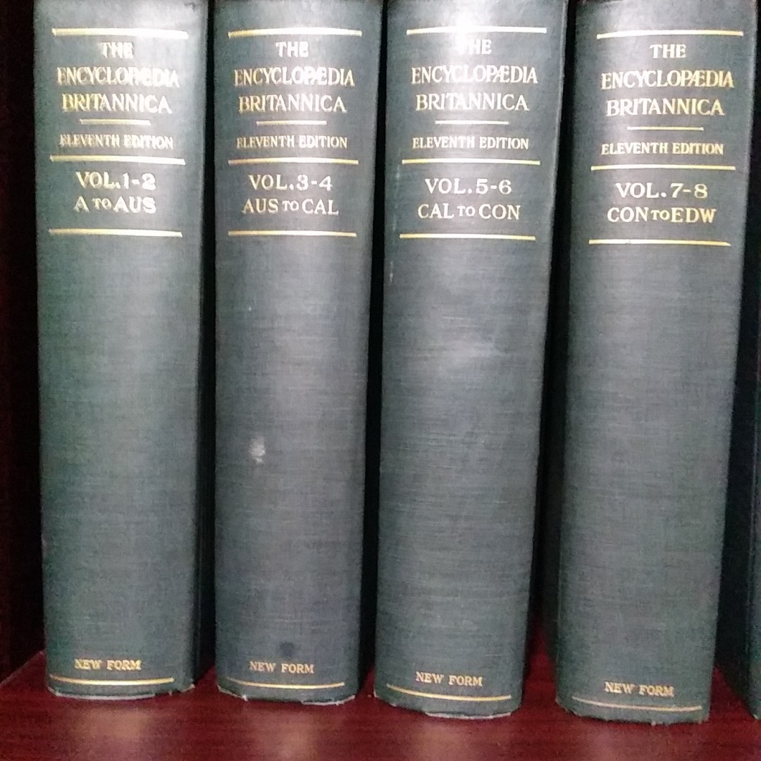 Encyclopedia Britannica Complete Set „Golden“ Eleventh Edition 1-32 1910 & 1922