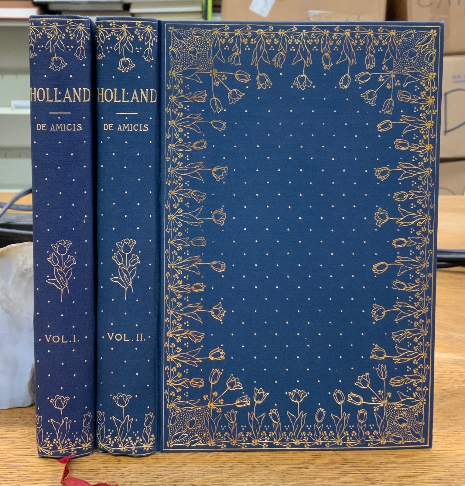 1894 Holland Edmondo de Amicis Helen Zimmern 1st Edition SLIPCASE + DUST JACKETS