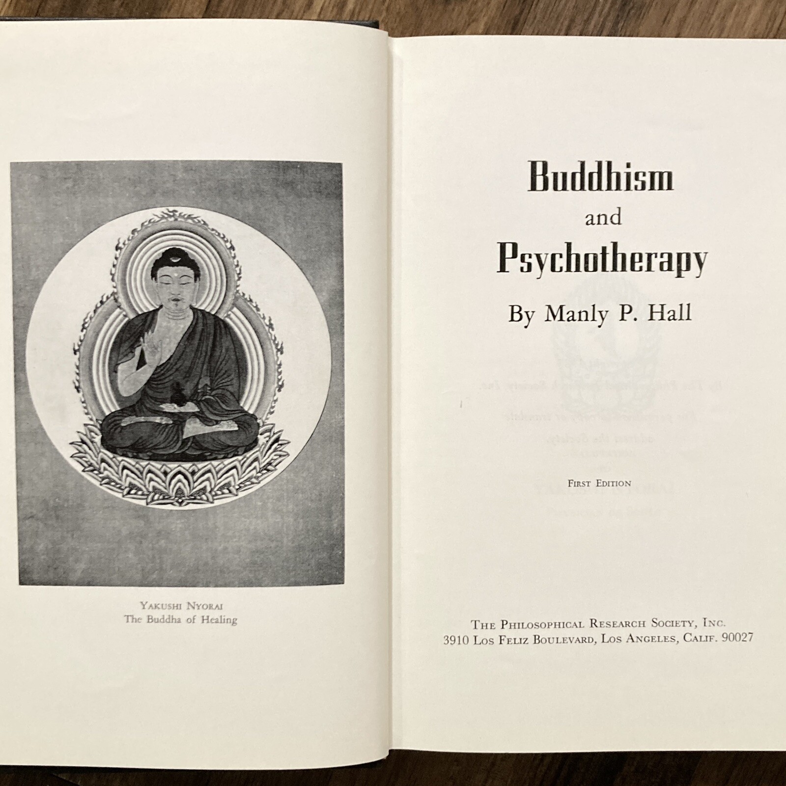 *Signed* Buddhism & Psychotherapy – Manly P. Hall (1st edition) 1967 HC