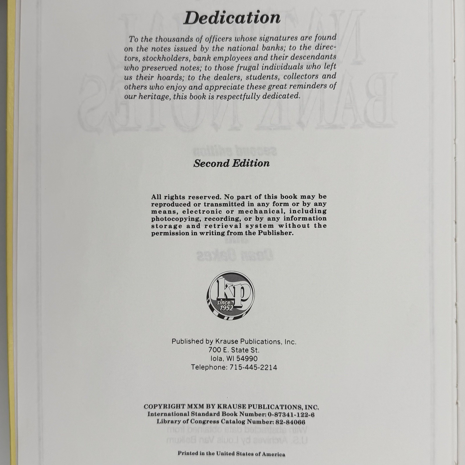 Standard Catalog of National Bank Notes – Dean Oakes & John Hickman (2nd ed.) HC
