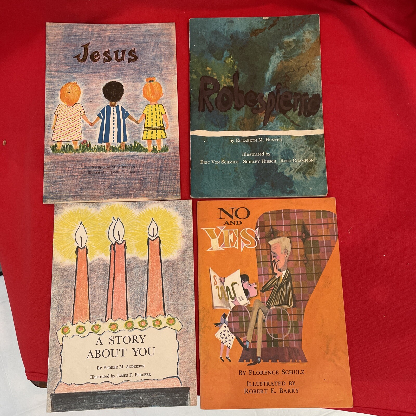 Jesus, Story About You, Robespierre, No & Yes 1960s book lot United Church Press