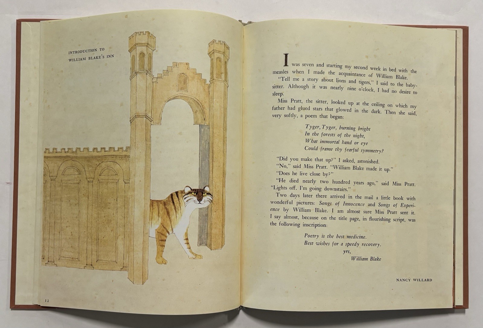 A Visit To William Blake’s Inn Nancy Willard Signed by author/ illustratrator