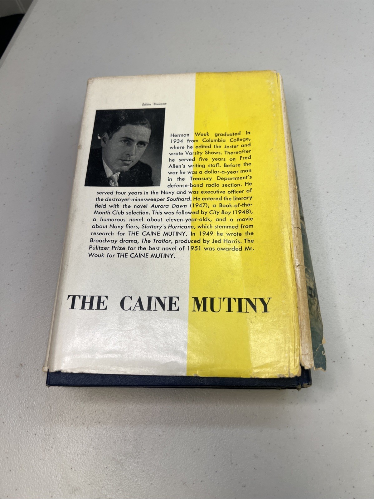 The Caine Mutiny First Edition by Herman Wouk A WW II Novel 1951 w/ Dust Jacket