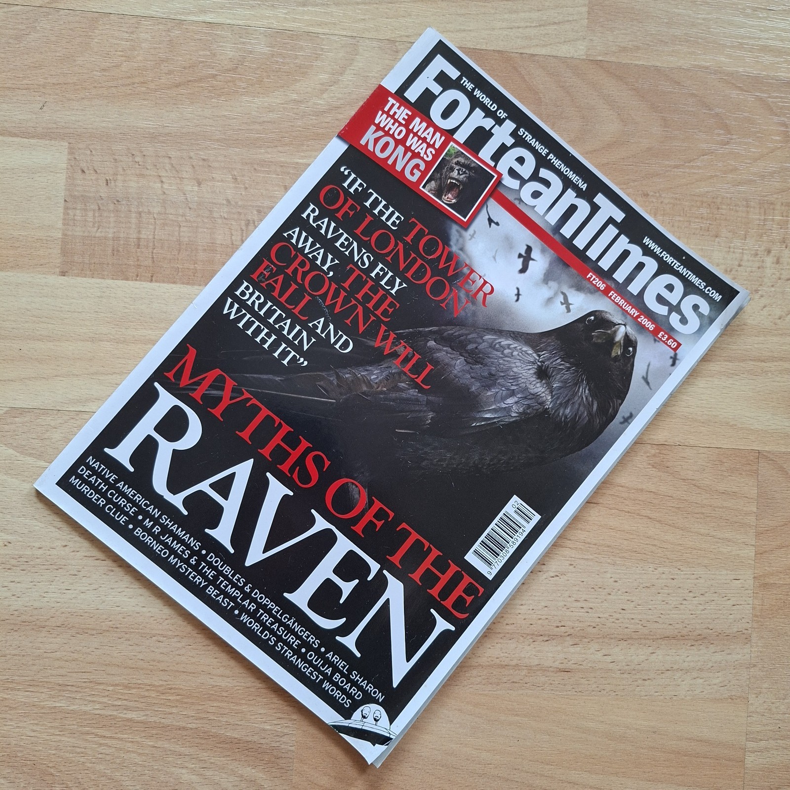 Vintage, Fortean Times Issue 206, February 2006, Ravens, Templars, Shamans, VGC