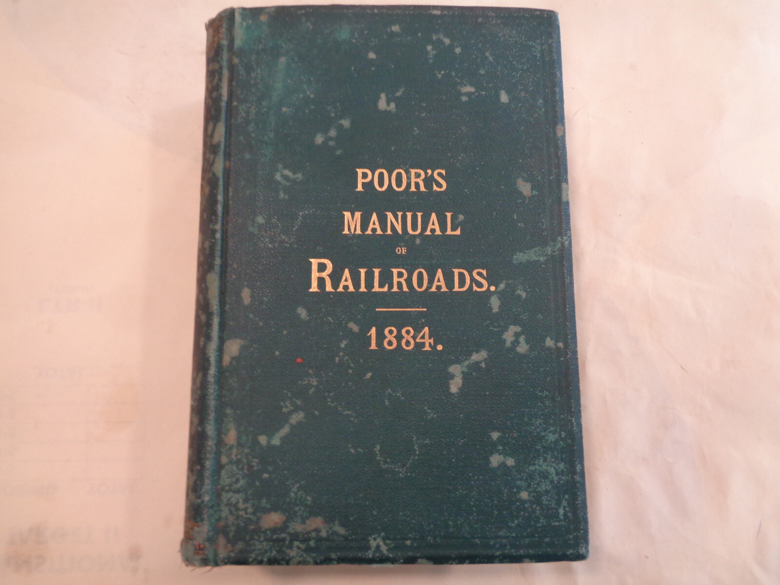 Antique Poor’s Manual of Railroads 1884 Advertising Maps Companies Rougher Shape