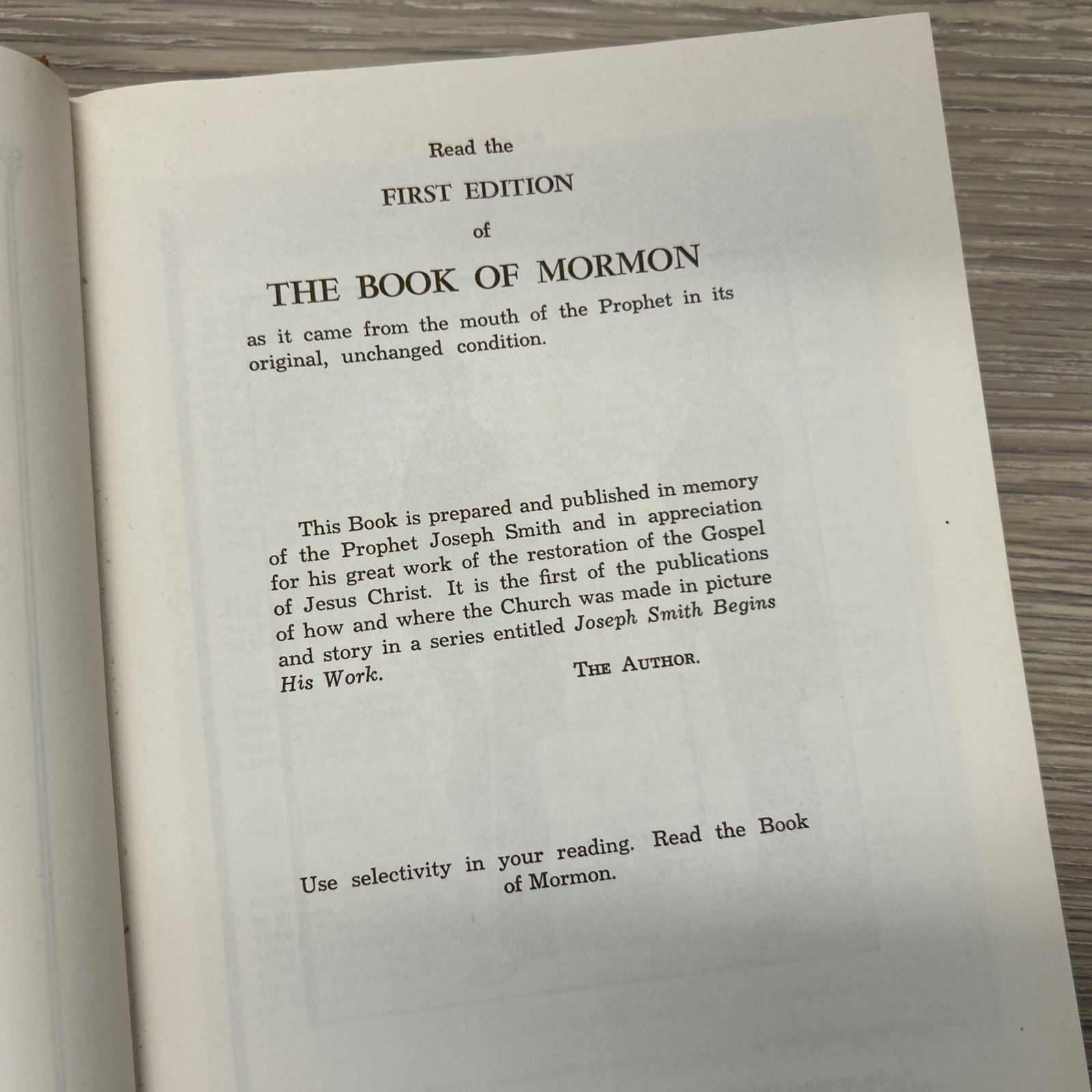 Joseph Smith Begins His Work – Vol 1. Wilford C. Wood (1958) Hardcover Book