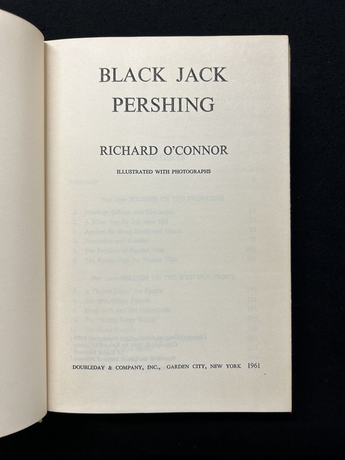BLACK JACK PERSHING Richard O’Connor HCDJ 1st Edition 1961