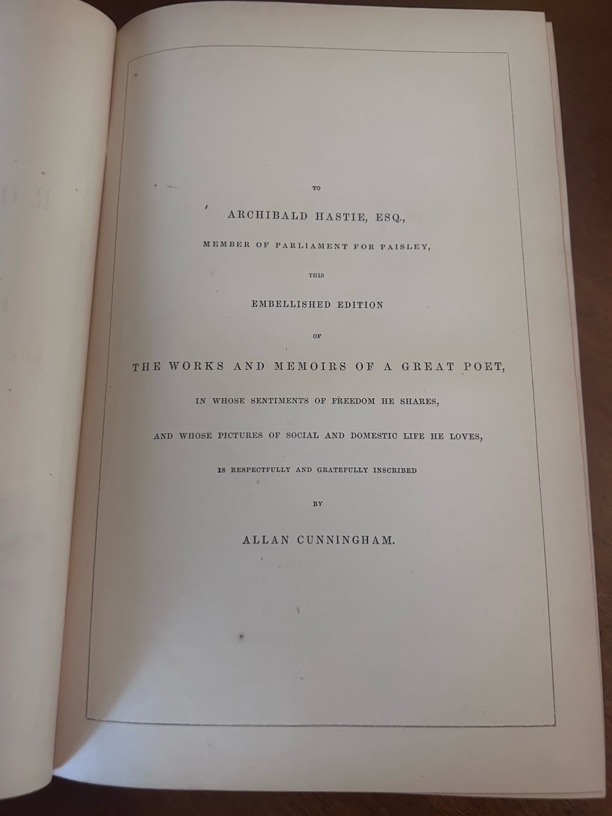 1851 The Complete Works Of Robert Burns Appleton Leather Cunningham VG