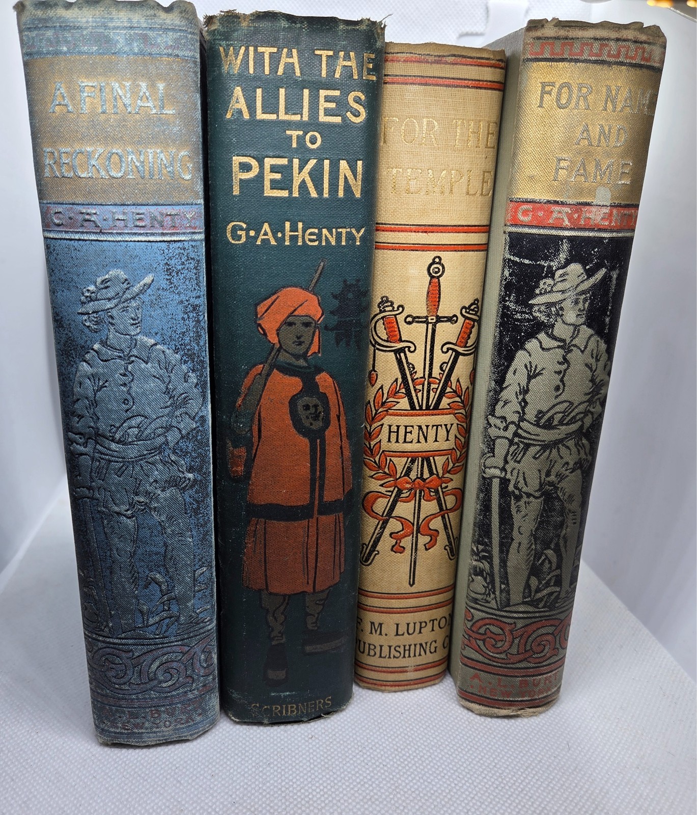 G.A. Henty Antique Collectible Vintage Book Lot Set Charles Scribner’s Sons