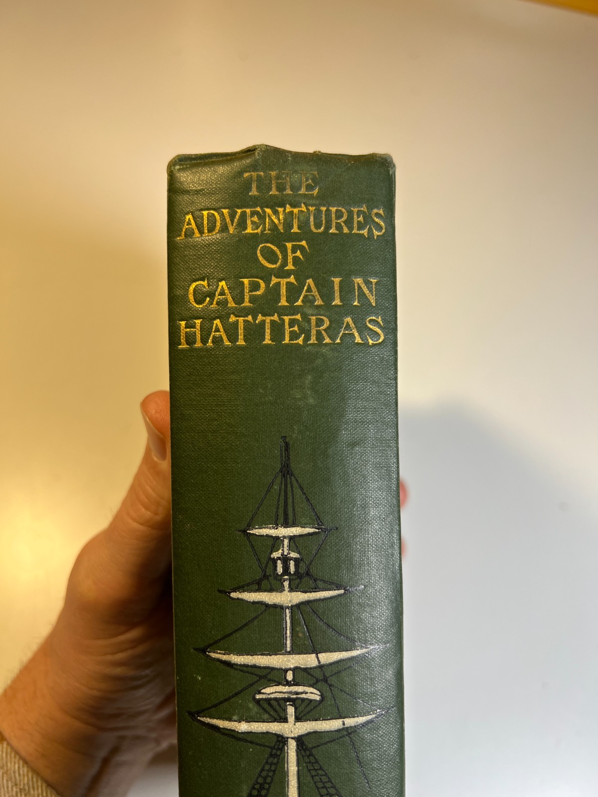 Antique Victorian Ornate Book Adventures of Captain Hatteras JULES VERNE 1890s