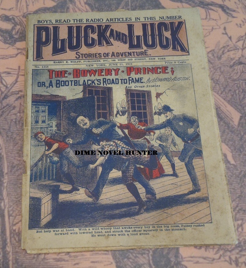 BOWERY PRINCE BOOTBLACK COVER PLUCK AND LUCK #1294 FRANK TOUSEY DIME NOVEL