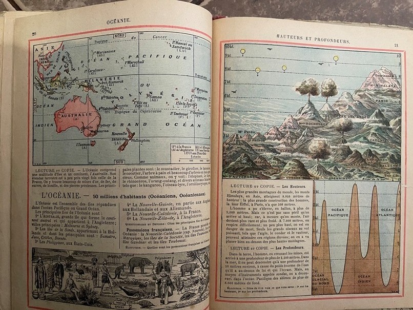 1915 PARIS. Atlas Preparatoire- Claude Auge; MAPS- Europe, Asia, Africa, America
