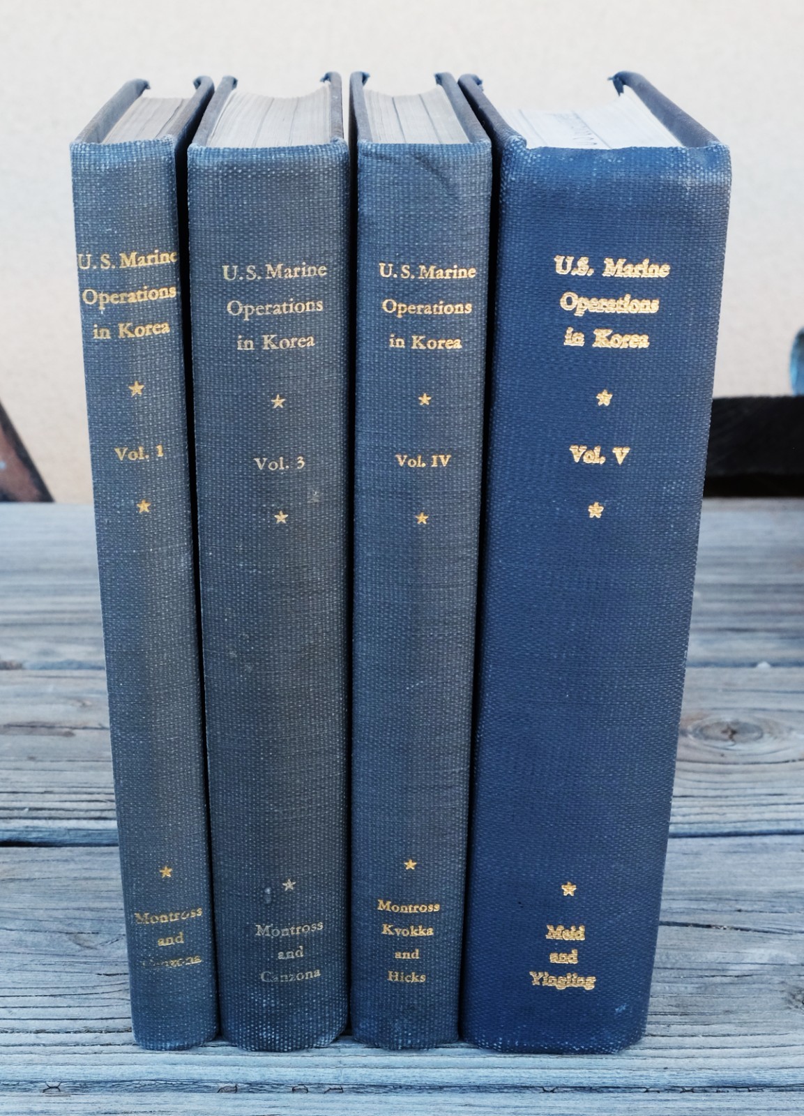 US Marine Operations in Korea. Volumes 1,3,4, and 5. 1954 – 72. Good condition