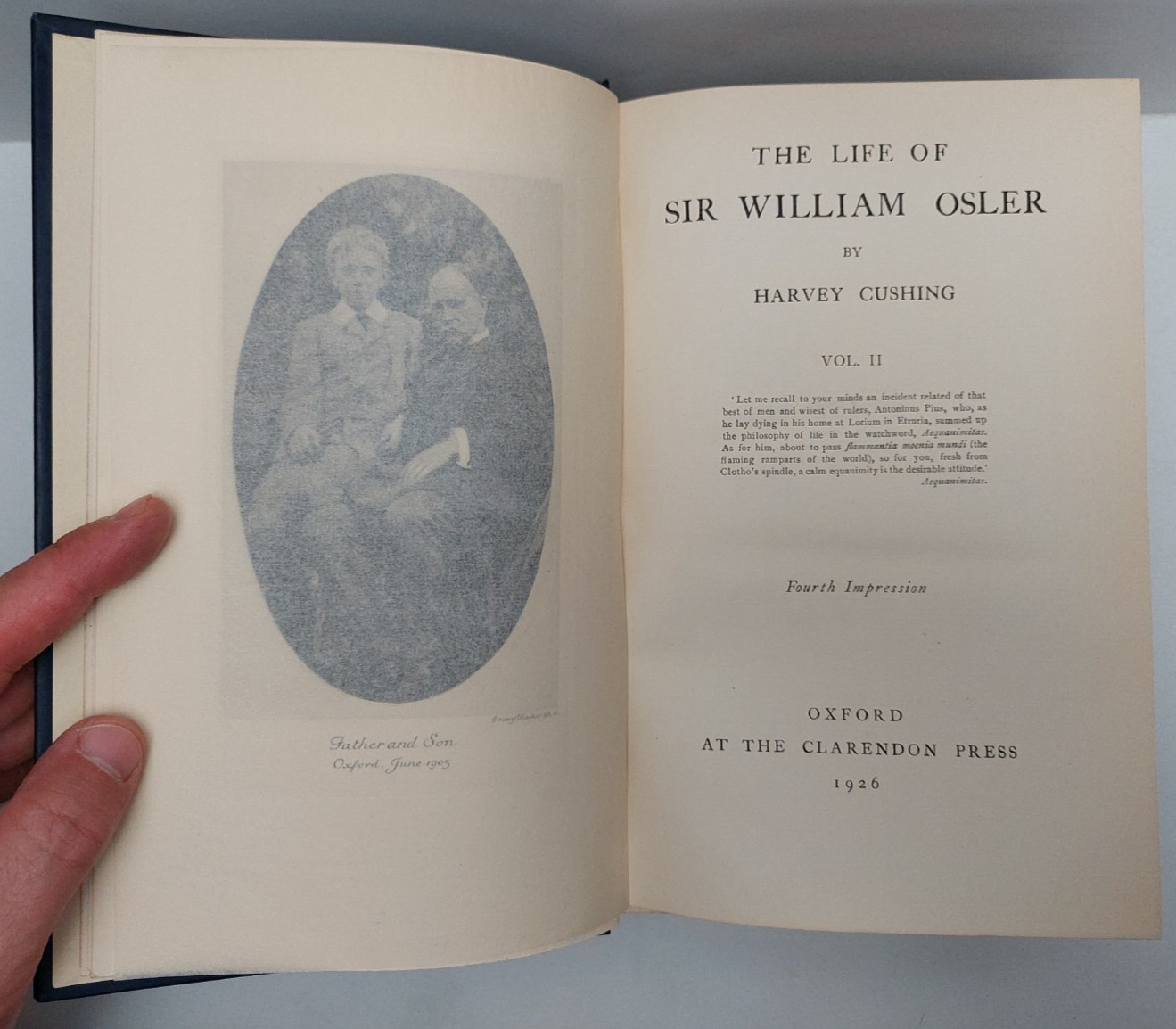 Life of Sir William Osler Harvey Cushing 2 Vols 1926 4th Impression Illustrated