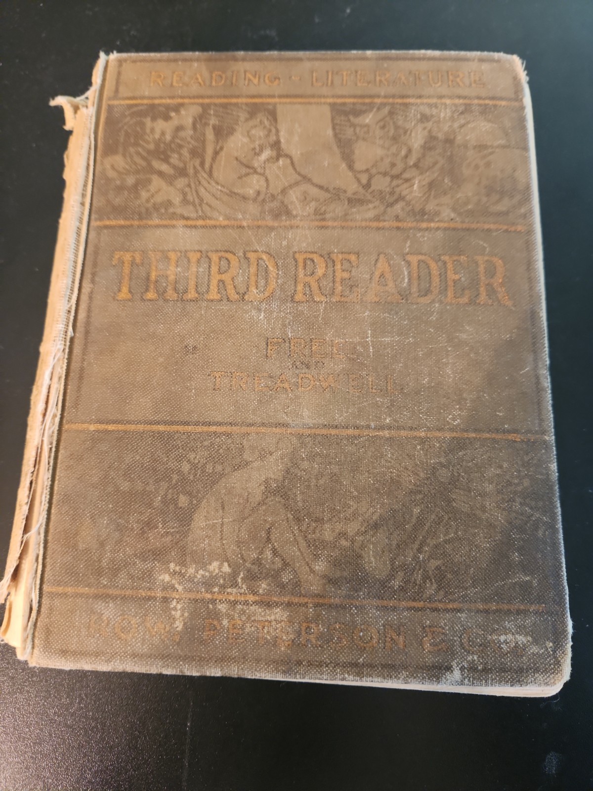 1912 Third Reader Free Treadwell Reading Literature Row, Peterson & Co Great Art