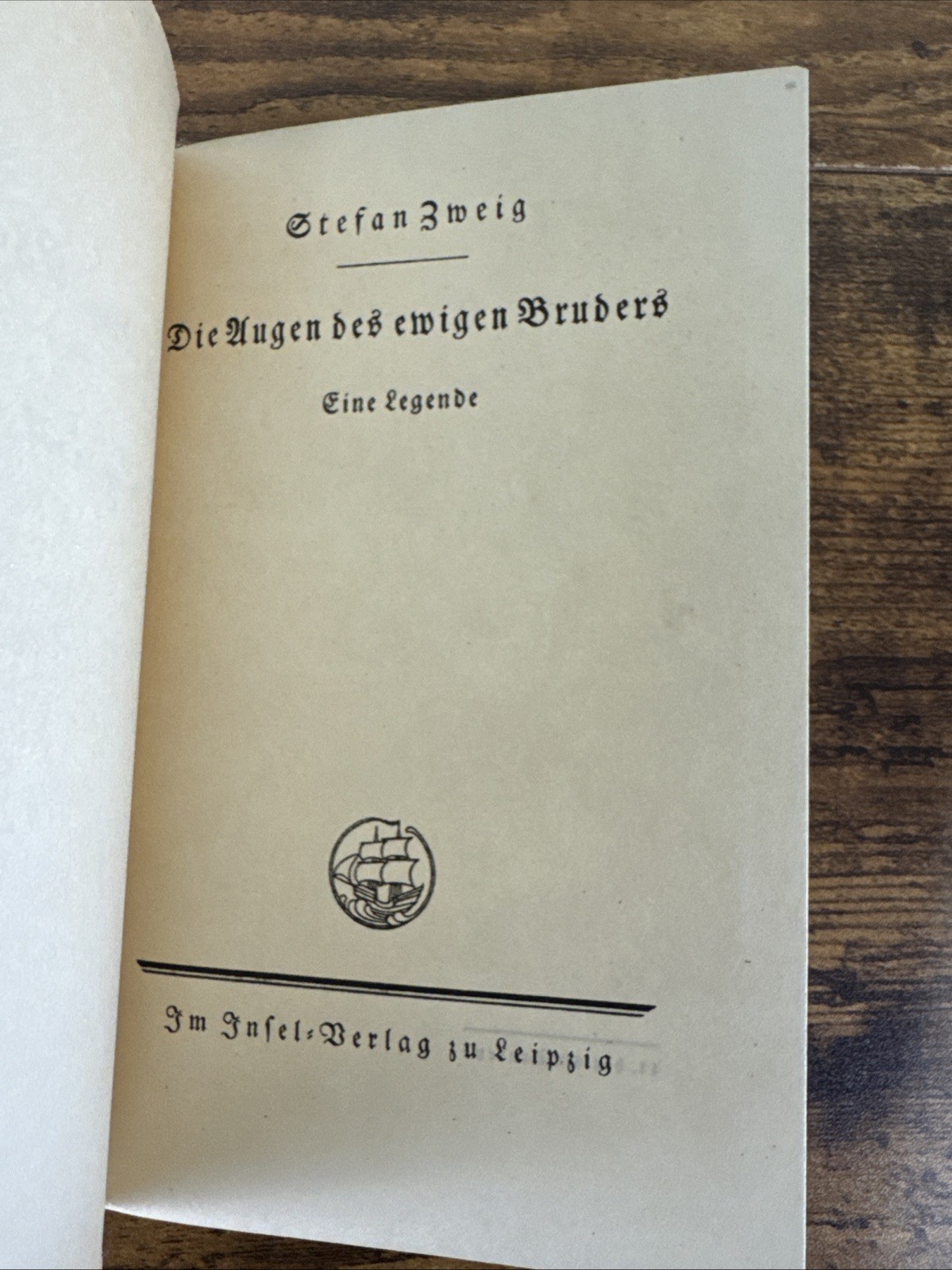 DIE AUGEN DES EWIGEN BRUDERS ~ SIGNED BY STEFAN ZWEIG~INSCRIBED TO SCHALOM ASCH