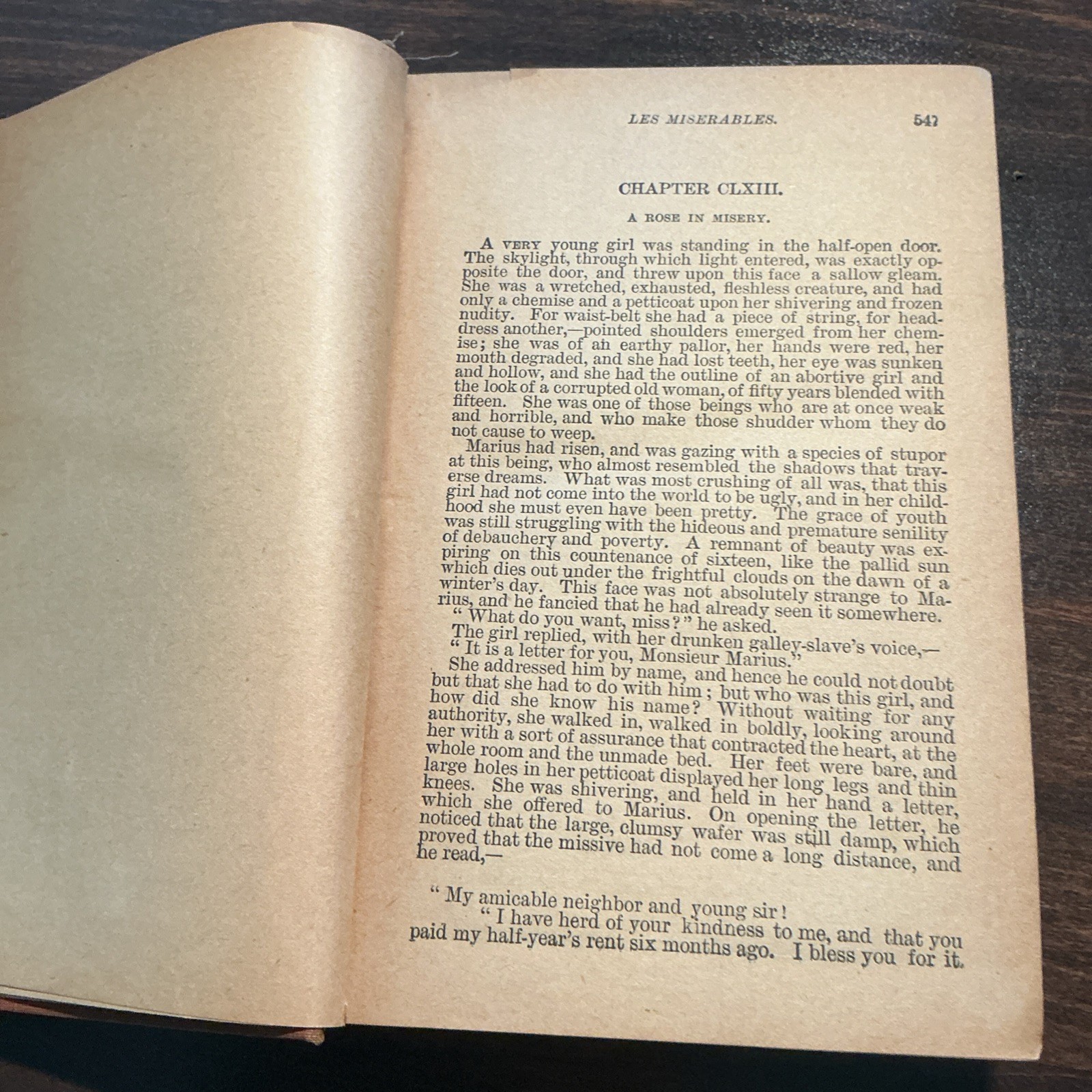 Antique Les Miserables Volume II by Victor Hugo 1096 pages