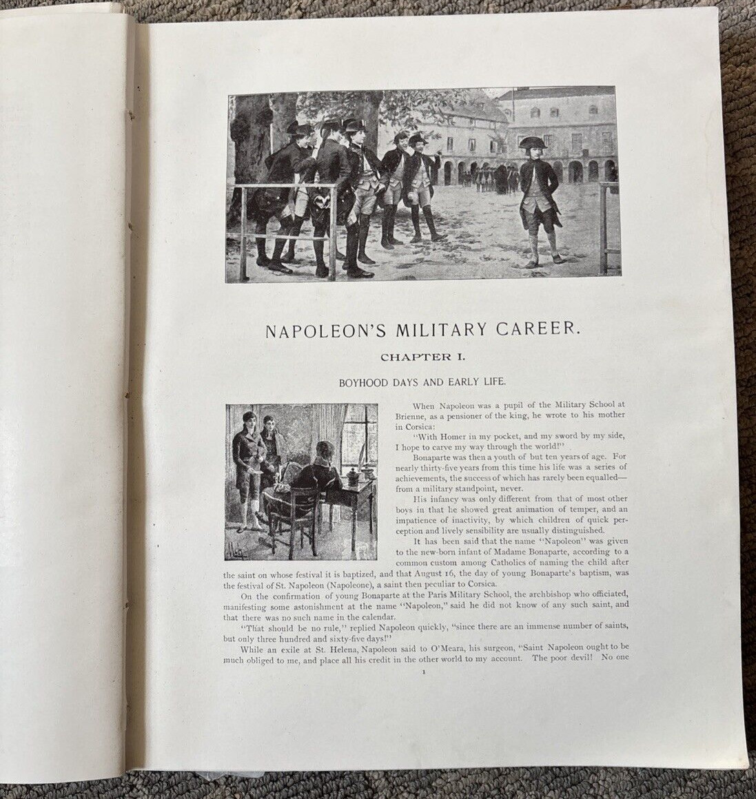 Vtg Napoleon’s Military Career, by M. B. Gibbs – 1895 – Deluxe Limited Edition
