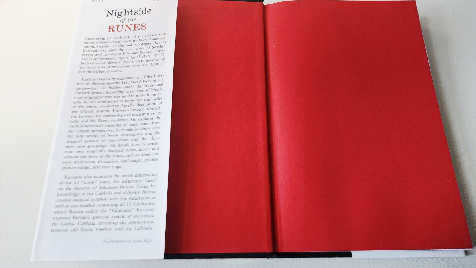 Nightside of the Runes – Thomas Karlsson – Inner Traditions 2019 Hardcover w/DJ