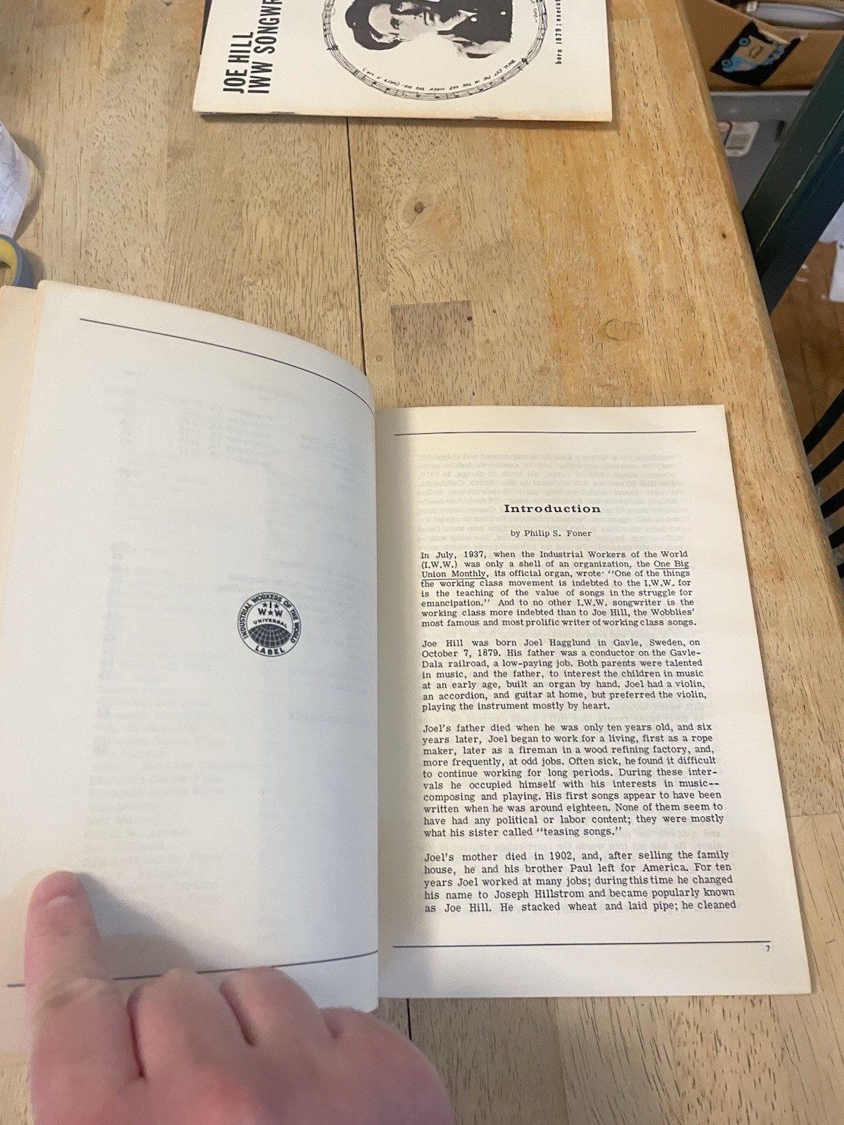 The Letters of Joe Hill by Dr. Philip S. Foner 1965 Oak Publications VTG Booklet