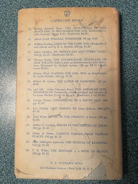 Various Fables from Various Places by Diane di Prima (1960, HCDJ)