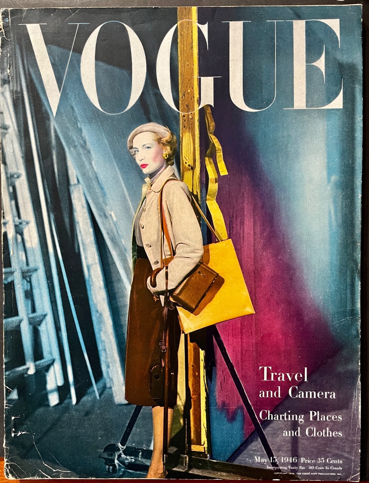 Vogue Magazine May 15,1946 Beaton Lee Miller Gloria Swanson Camera Travel ADS