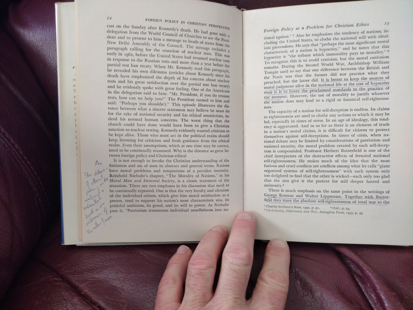 Foreign Policy in Christian Perspective John Coleman Bennett 1966 Scribner’s