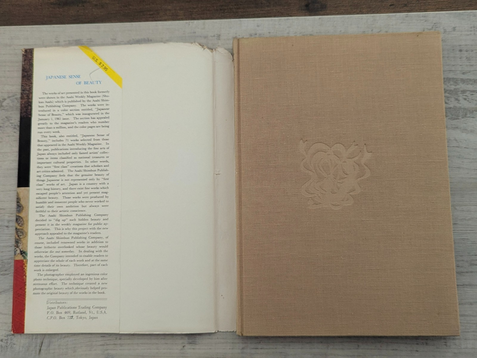 Japanese Sense of Beauty; S. Noma – HC/DJ/vintage 1963