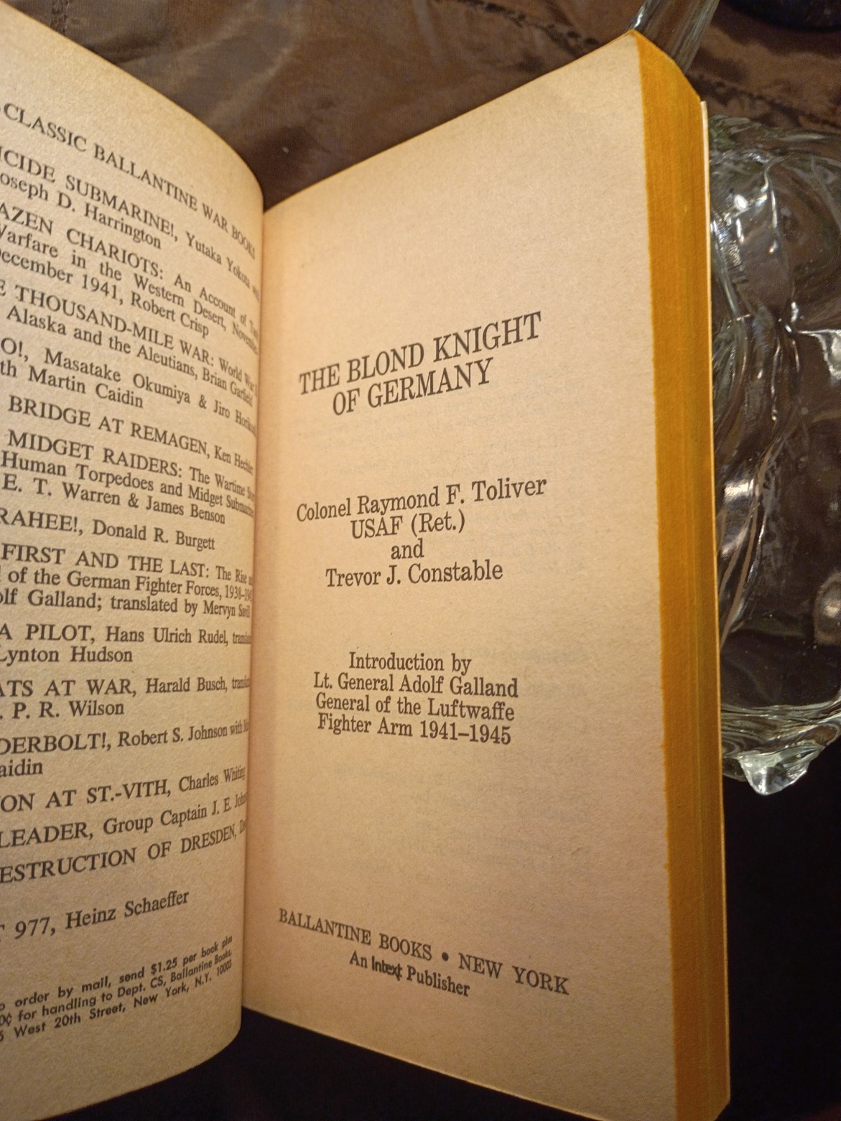 The Blond Knight of Germany by Raymond F. Toliver & Trevor Constable ’73 2nd PRT