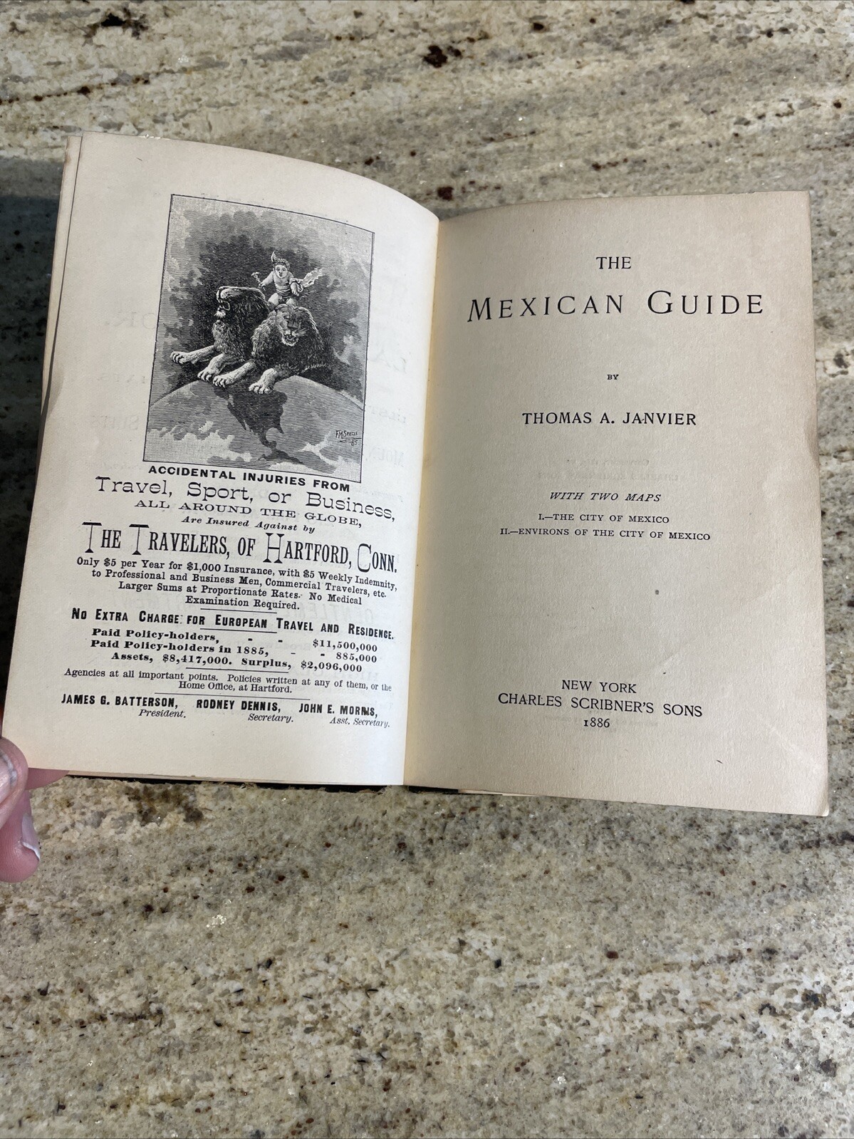 1886 The Mexican Guide by Thomas A. Janvier RARE 1st Edition (2) Maps Scribner’s