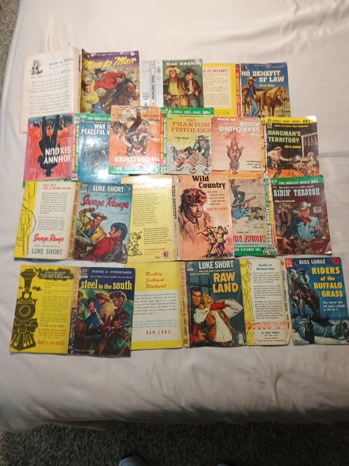 23 Vintage PB Western Covers 1940-60s Dell Ace Pocket Book Short Brand Lomax