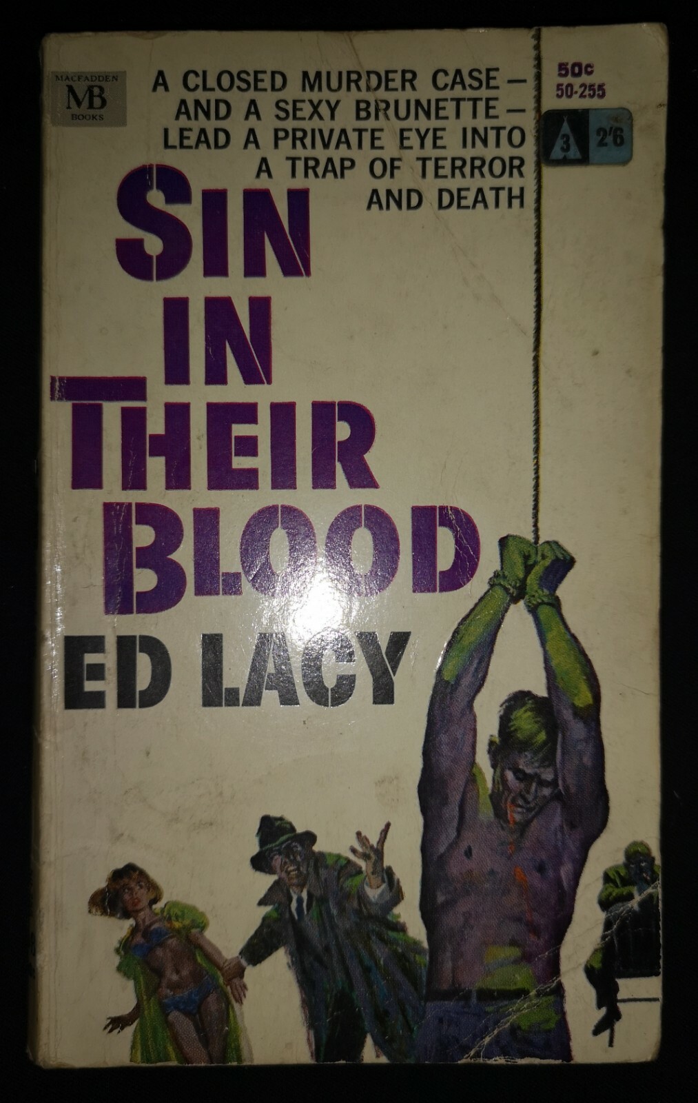SIN IN THEIR BLOOD by ED LACY-MACFADDEN BARTELL-P/B-1966