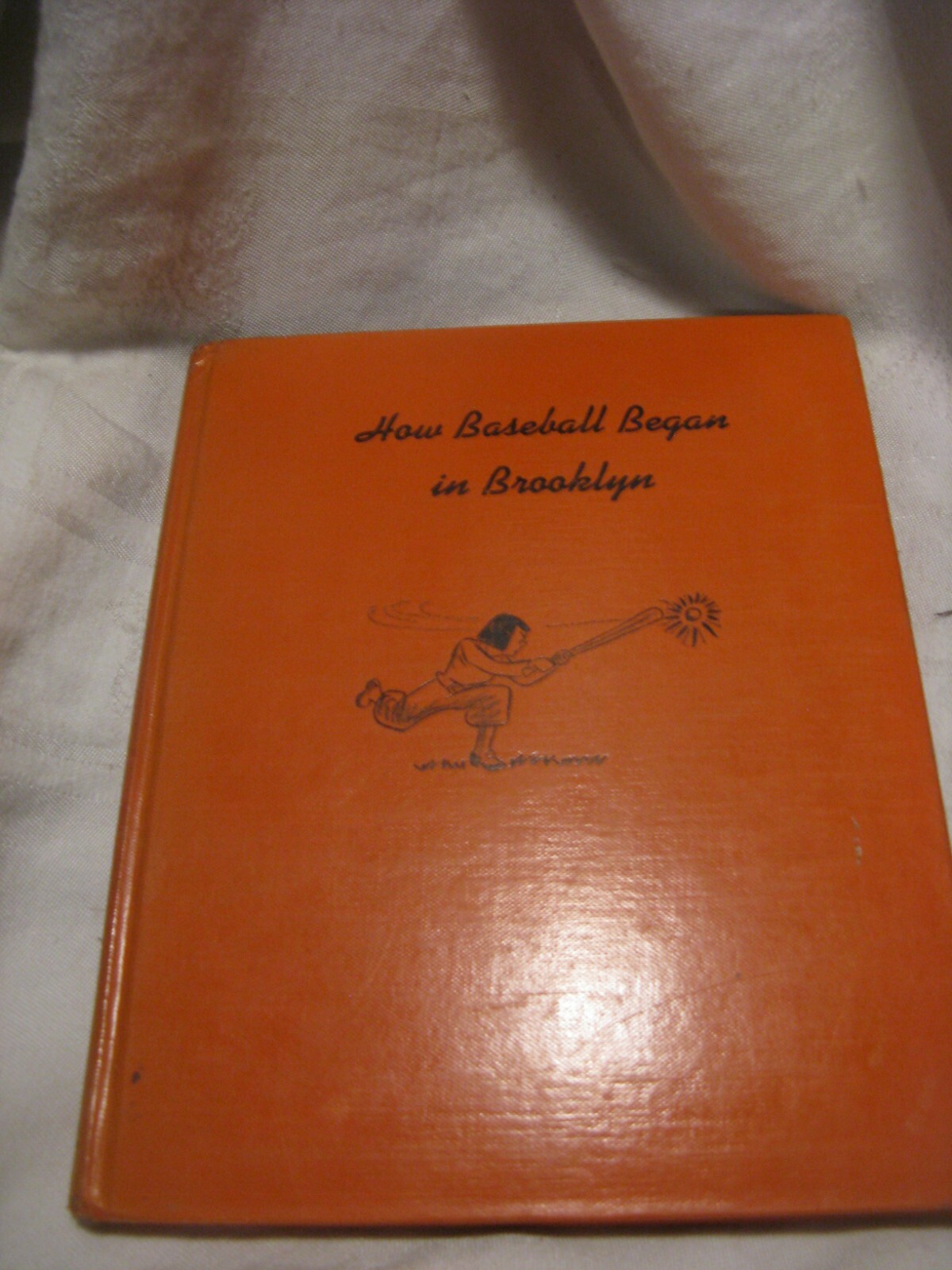 1958 HARDCOVER- HOW BASEBALL BEGAN IN BROOKLYN- EX LIBRARY NO DJ