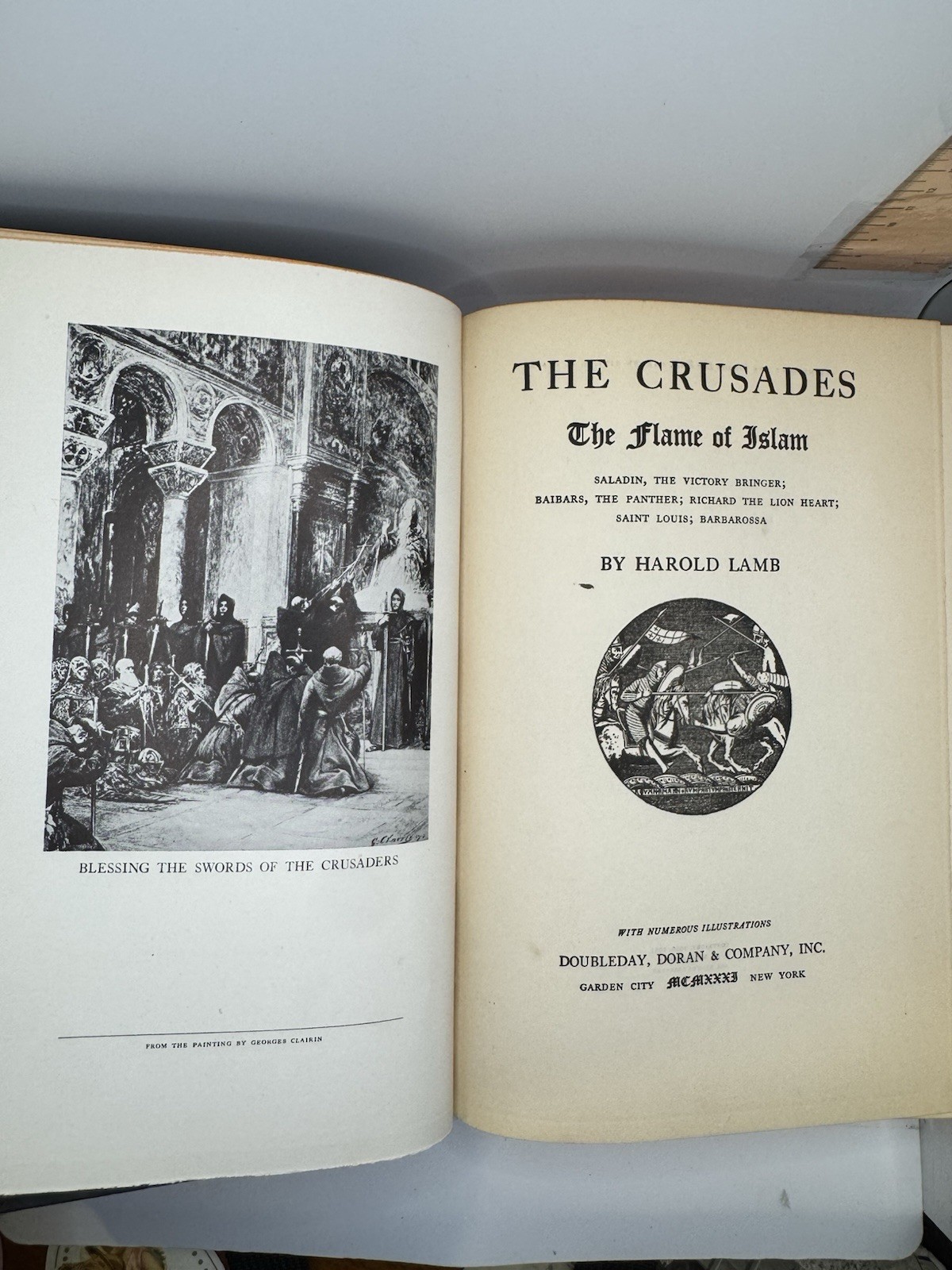 The Crusades The Flame of Islam by Harold Lamb Vintage 1931 HC
