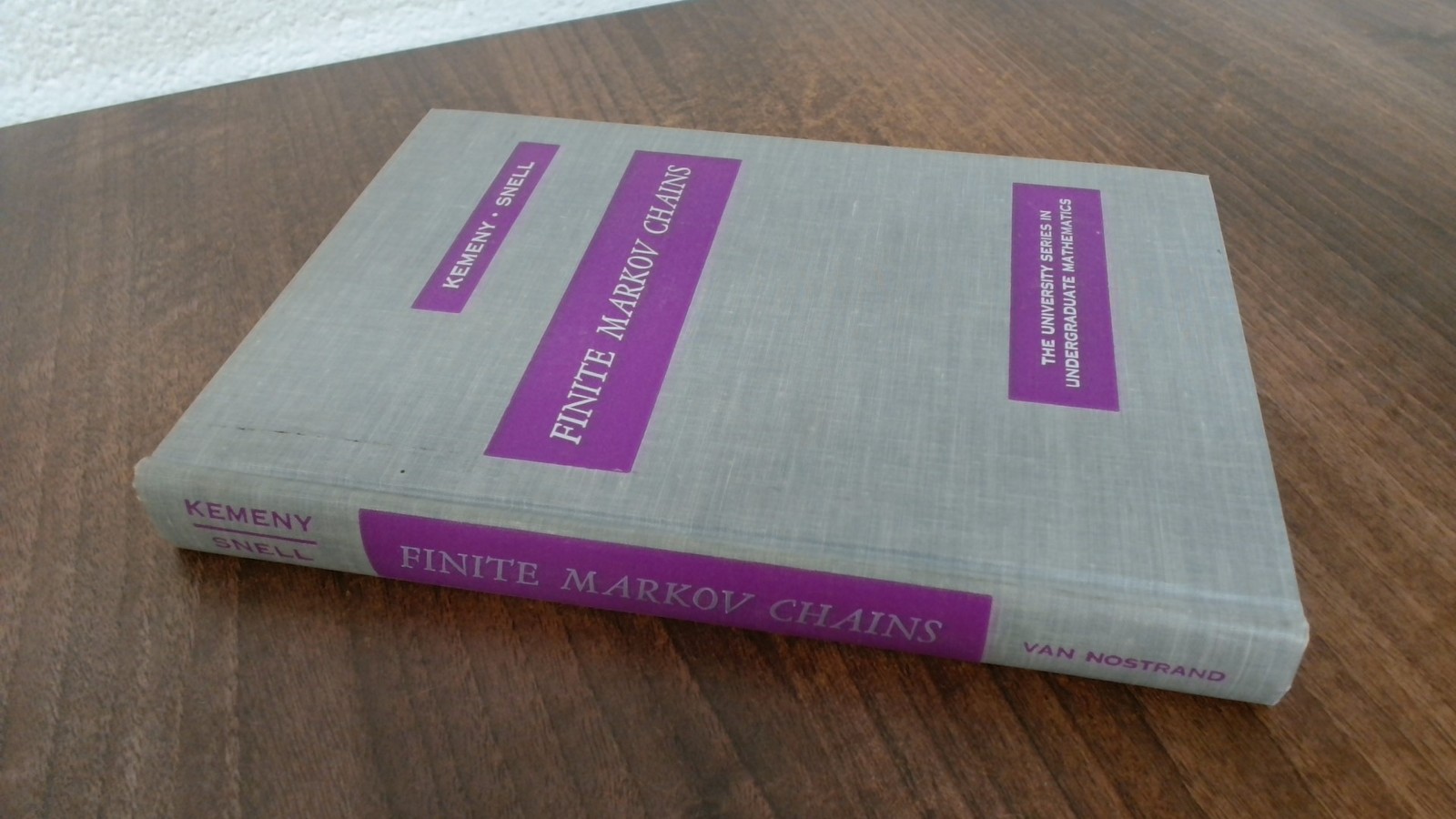 Finite Markov Chains, John G Kemeny, D Van Nostrand Company, 1965