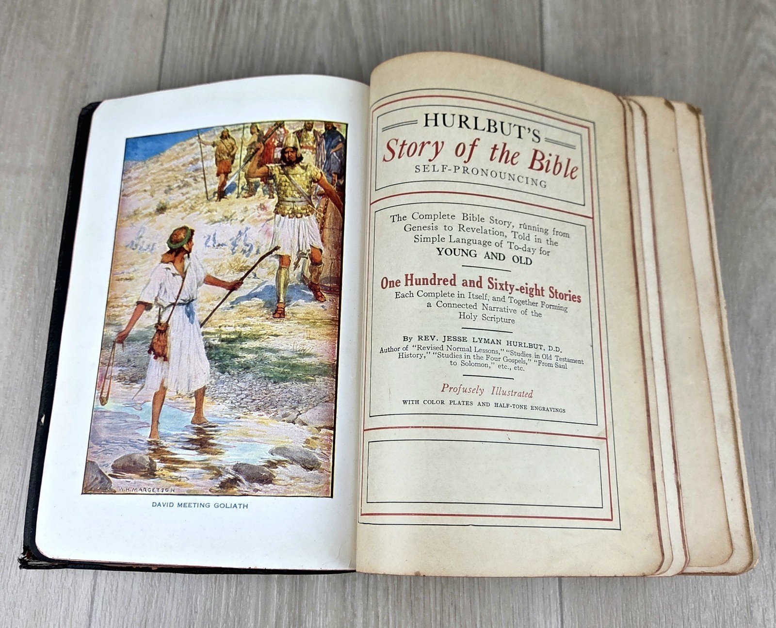 Antique Hurlbut’s Story of the Bible 168 Stories Profusely Illustrated USA